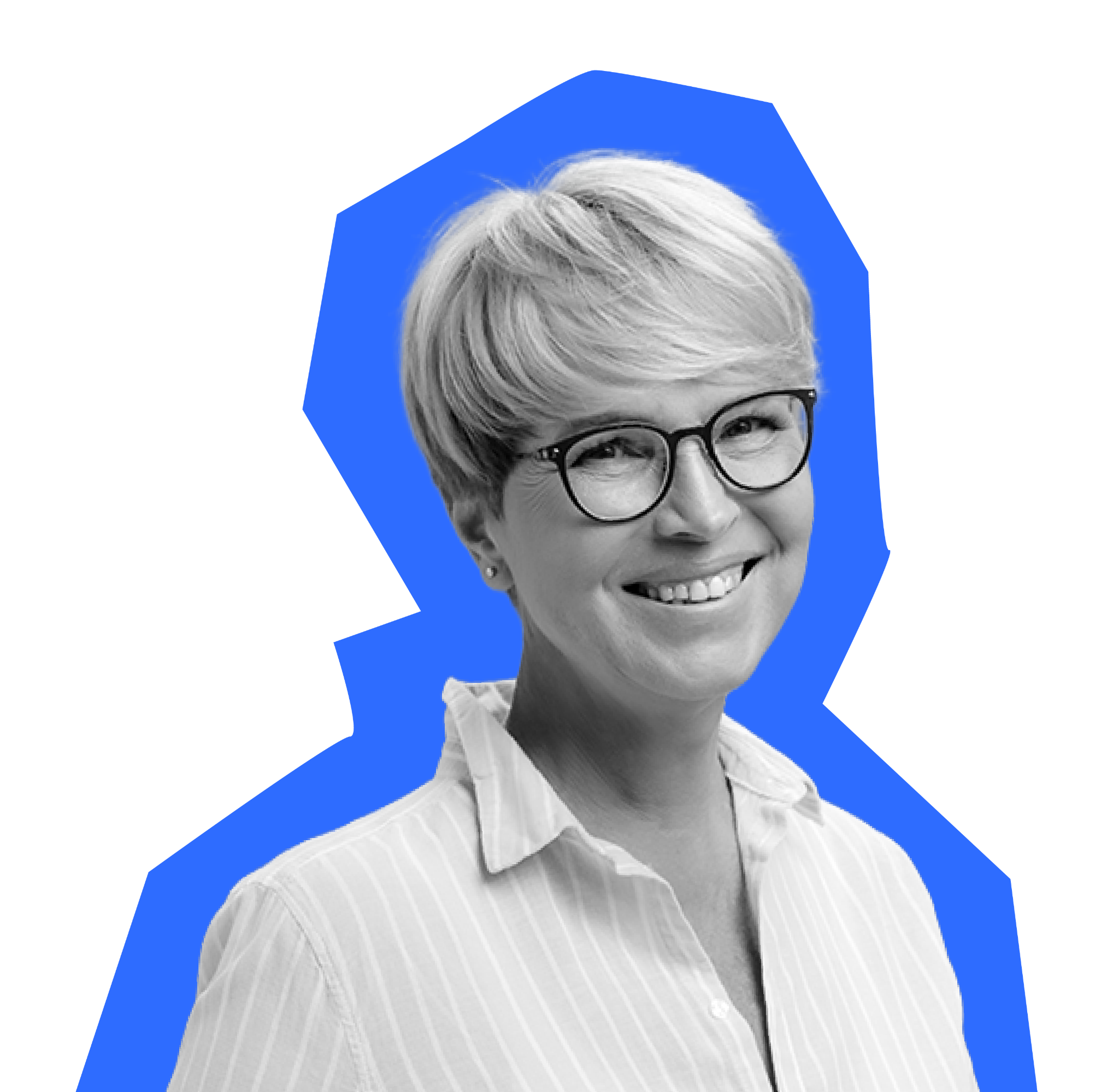 Retrato de una mujer sonriendo, miembro del equipo de La Granja de los Cuentos.